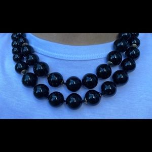 Beautiful, beaded, double stranded necklace🖤